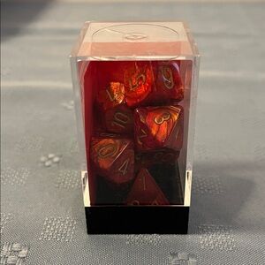 Chessex Scarab Mega-hedral Scarlet/Gold 7-Die Set